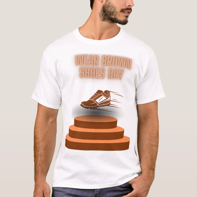 T-shirt comment porter des chaussures en cuir marron (Devant)