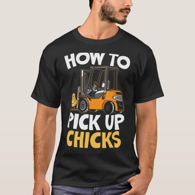 T-shirt Comment ramasser les pousses Forklift Opérateur En (Devant)