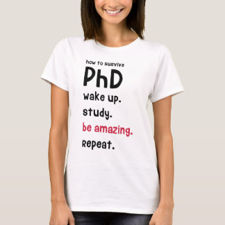 T-shirt Comment survivre au PhD