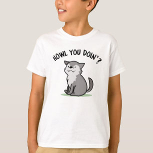 T-shirt Comment tu fais Funny Baby Wolf Pun