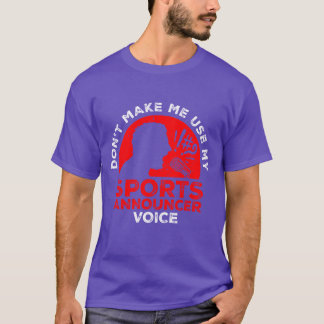 T-shirt Commentateur vocal d'annonceur sportif amis famill