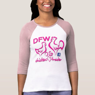 T-shirt Commerçant de poulet de DFW/graphiques roses
