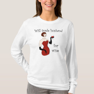 T-shirt Commercera le mari pour le vin