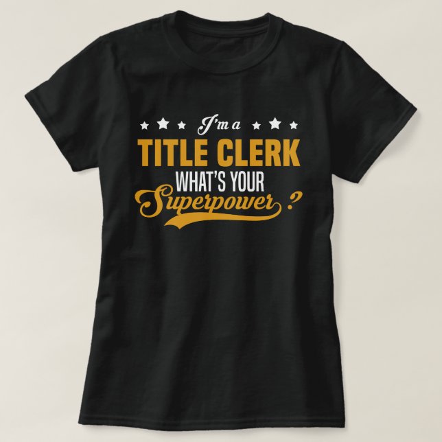 T-shirt Commis aux titres (Design devant)