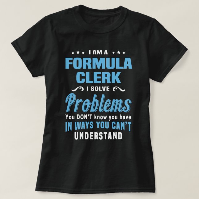T-shirt commis de formule (Design devant)