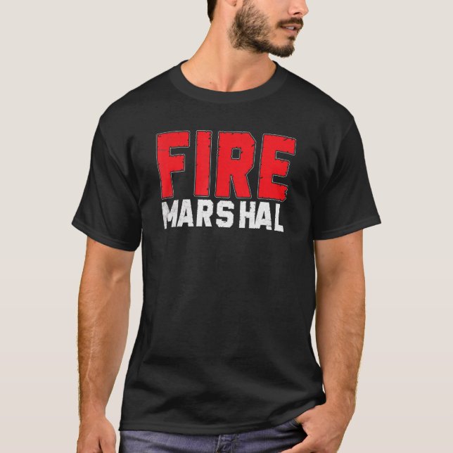 T-shirt Commissaire des pompiers Enquêteur des pompiers (Devant)