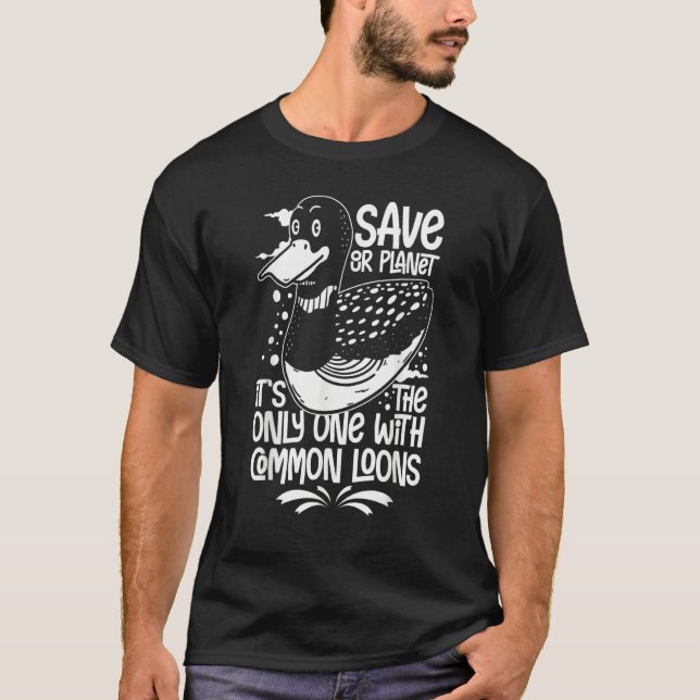 T-shirt Common Loon Bird Ducks  Cute 1 (Devant)