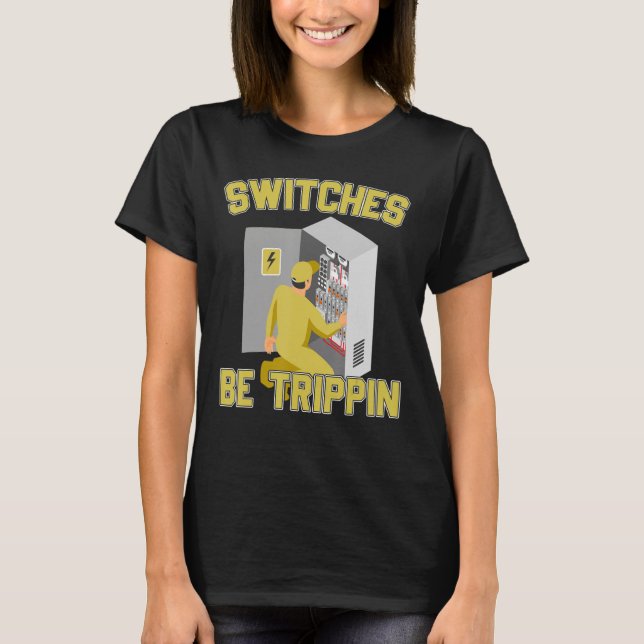 T-shirt Commutateurs Électricien Être Trippin Fuse Box Ect (Devant)
