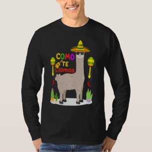 T-shirt Como Tte Llamas Casquette Mexicain Happy Cinco De