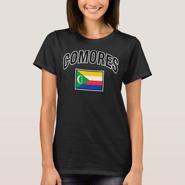 T-shirt Comores Drapeau Fiers Comores (Devant)