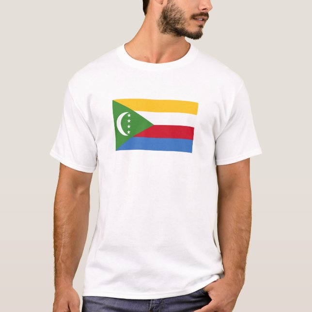 T-shirt Comoros Flag T-Shirt, Patriotic T-Shirts, (Devant)