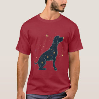 T-shirt Compagnon céleste : Silhouette étoilée