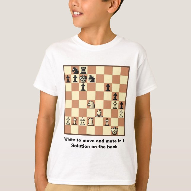 T-shirt Compagnon d'échecs dans 1 puzzle #3 (Devant)