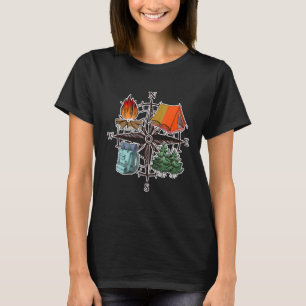 T-shirt Compass Adventure Camping Flèche Voyageur Cam