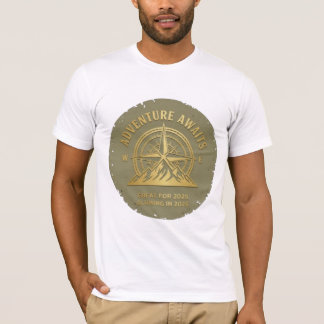 T-shirt Compass Mountain Outdoor Tee Great for 2025 Glowin