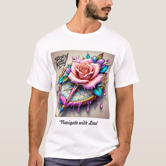 T-shirt "Compass Rose : un symbole d'amour et de liss" (Devant)