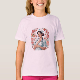 T-shirt Compassionate Nurse – Elegant Floral Art Illustrat