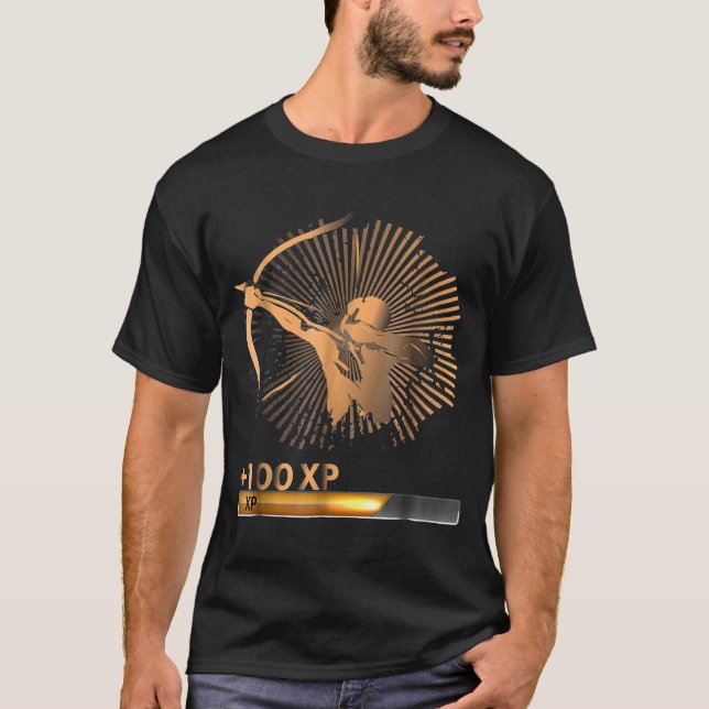 T-shirt Compétence en tir à l'arc Plus Gamer 100 Xp (Devant)