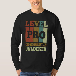 T-shirt Compétences d'arbalète Pro Débloquées Style Vintag