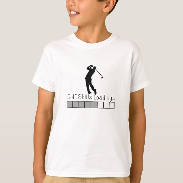 T-shirt Compétences de golf chargement Golf mignon, futur  (Devant)