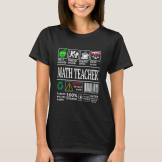 T-shirt Compétences de l'enseignant en mathématiques inclu