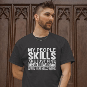 T-shirt Compétences Sarcastiques Tee - Humour de tolérance