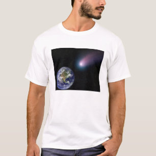 T-shirt Composite numérique d'une comète se dirigeant vers