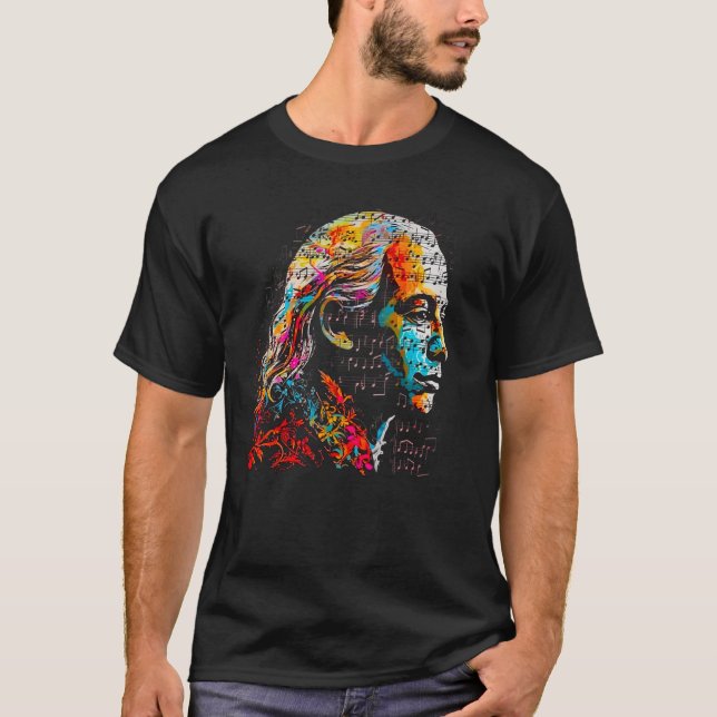 T-shirt Compositeur de musique Art Antonio Vivaldi (Devant)