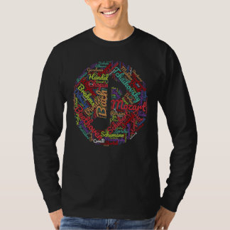 T-shirt Compositeurs de musique classique Note Word Art