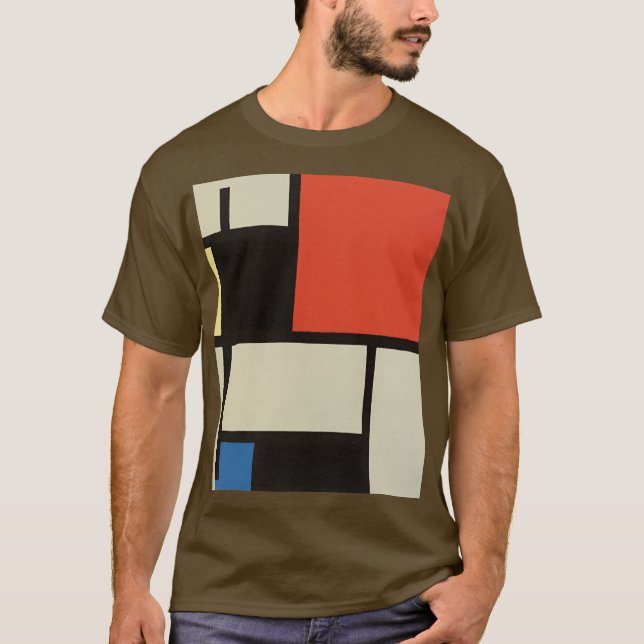 T-shirt Composition Abstraite moderne Brown (Devant)