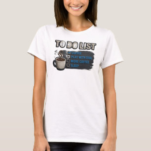 T-shirt Composition artistique café doré classique JOUER A