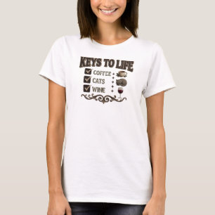 T-shirt Composition artistique café PUIS VIN Or tendance