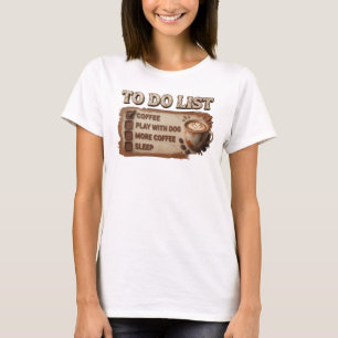 T-shirt Composition artistique COFFEE ROSE FOU Jouer avec 