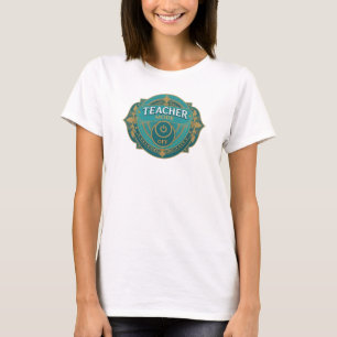 T-shirt Composition artistique sarcelle captivante MODE EN