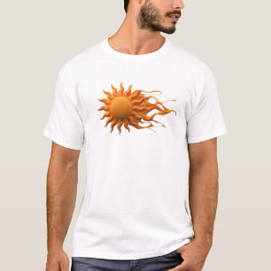 T-shirt Composition d'art abstrait du soleil classique