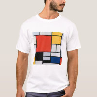 Composition de Mondrian Rouge, Jaune, Bleu, Noir