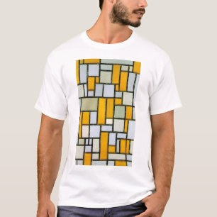 T-shirt Composition Jaune et Gris, Mondrian