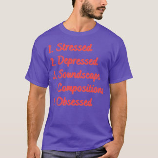T-shirt Compositions de paysage sonore compressées