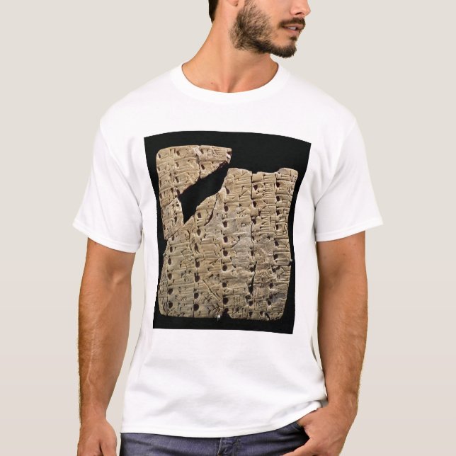 T-shirt Comprimé avec le manuscrit cunéiforme, d'Uruk (Devant)