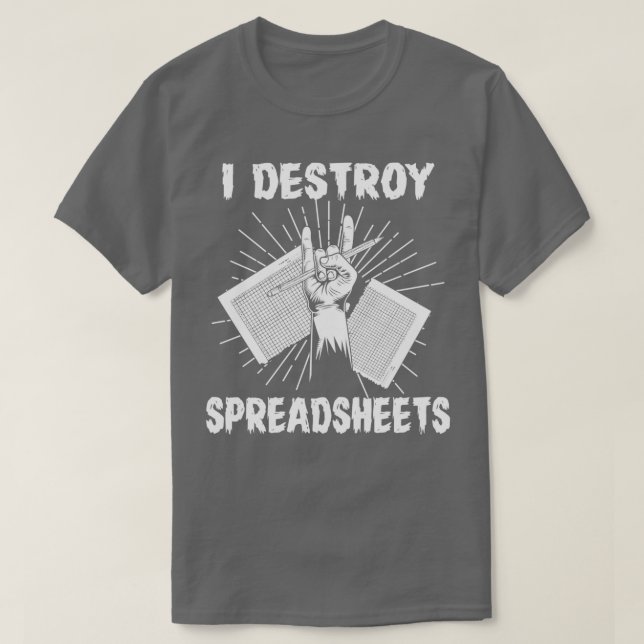 T-shirt Comptabilité Funny Spreadsheet Numéros Comptable S (Design devant)