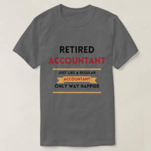 T-shirt Comptable à la retraite rouge Drôle cadeau de retr