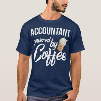 T-shirt Comptable Actionné Par Café Drôle Idée Cadeau