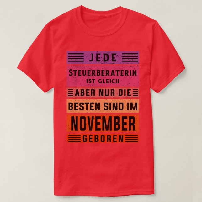 T-shirt comptable anniversaire Novembre né comptable 2 (Design devant)
