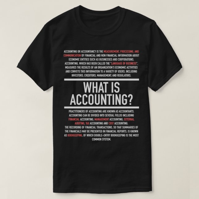 T-shirt Comptable défini (Design devant)