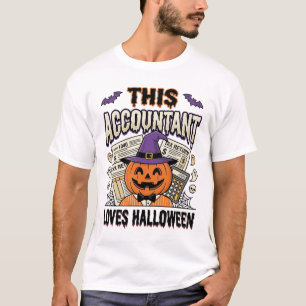 T-shirt Comptable d'Halloween Drôle Saison fiscale effraya