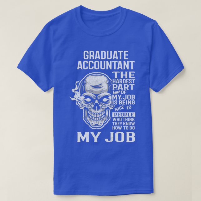 T-shirt Comptable Diplômée La Partie La Plus Difficile De  (Design devant)