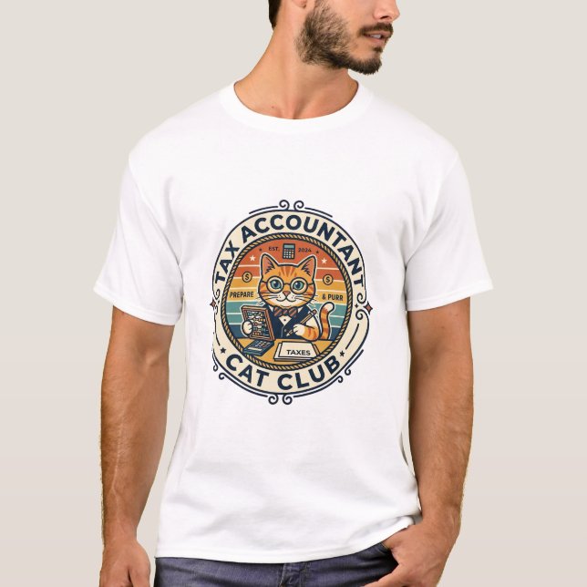 T-shirt Comptable fiscal chat mignon kitty design - Compte (Devant)
