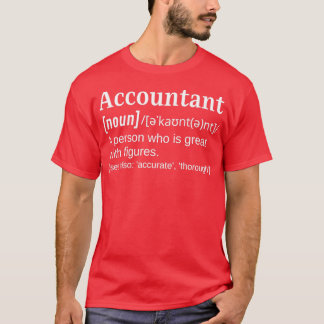 T-shirt Comptable Joke Funny Dictionnaire Définition Grand