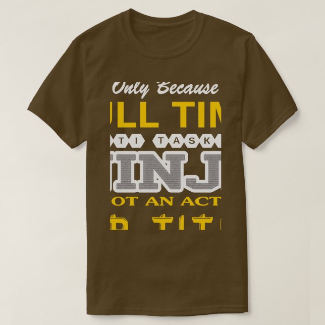 T-shirt Comptable multitâche Ninja (Design devant)