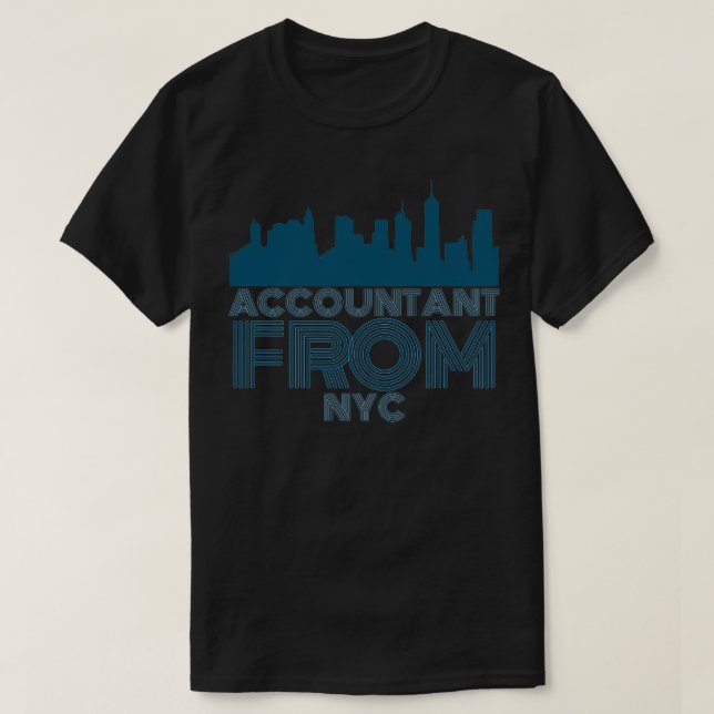 T-shirt Comptable new york je suis comptable de new yo (Design devant)